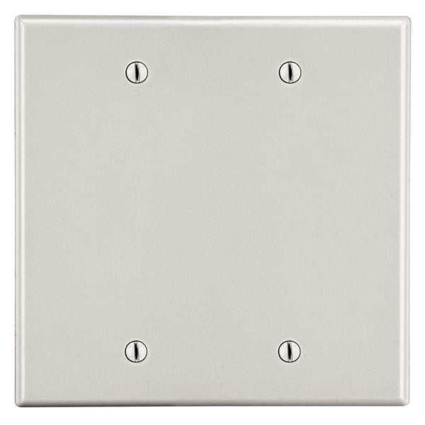 P23LAPREMISE WIRING Wiring Device-Kellems P23LA Non-Metallic Standard Wallplate, 2 Gangs, 4.63 in L x 4.69 in W, Polycarbonate Thermoplastic, Light Almond