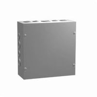 CSKO664Hammond® CSKO10106 Junction Box With Knockout, 10 in H x 10 in W x 6 in D, Screw Cover, NEMA 1 NEMA Rating, Mild Steel