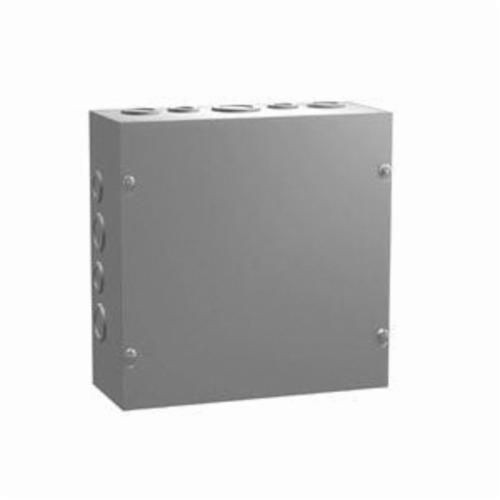 CSKO664Hammond® CSKO10106 Junction Box With Knockout, 10 in H x 10 in W x 6 in D, Screw Cover, NEMA 1 NEMA Rating, Mild Steel