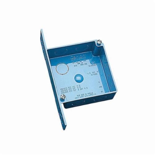 A521DECarlon® A52151D Non-Metallic Outlet Box, PVC, 20 cu-in Capacity, 2 Gangs, 7 Knockouts, 4 in H x 4 in W x 1-1/2 in D
