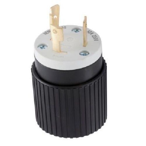 515SPWiring Device-Kellems Select Spec™ 515SP Straight Blade Plug, 125 VAC, 15 A, 2 Poles, 3 Wires, Black/White