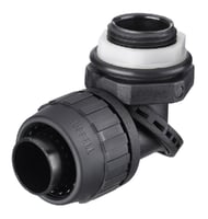 PS0759NBKHubbell, Liquid Tight Connector, Swivelok, 3/4 Inch, Non-Metallic Nylon, Flexible, Black