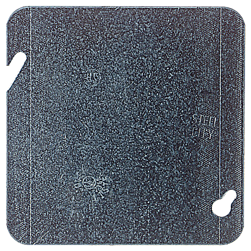 Data-Spec SheetSteel City® 72-C-1 Outlet Box Cover, 4-11/16 in L x 4-11/16 in W, Blank/Flat Cover, Steel