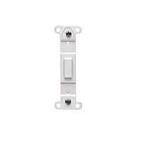 Leviton® 80700-W Combination Wallplate Adapter, For Use With Toggle Switch, Blank Toggle/No Hole Plate, Surface/Wall Plate Mount, Plastic, White