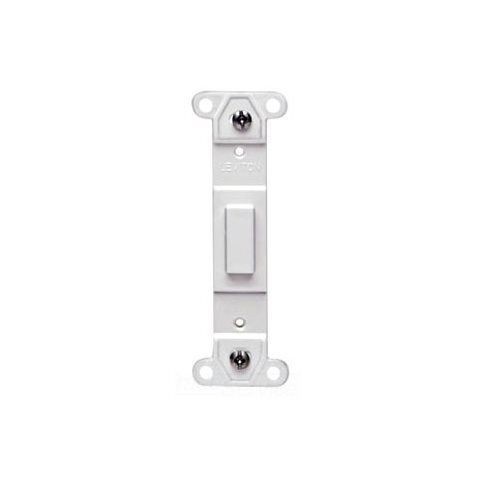 Leviton® 80700-W Combination Wallplate Adapter, For Use With Toggle Switch, Blank Toggle/No Hole Plate, Surface/Wall Plate Mount, Plastic, White