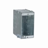 689RACO® 689 Gangable Masonry Box, Steel, 22.5 cu-in Capacity, 1 Gangs, 1 Outlets, 11 Knockouts
