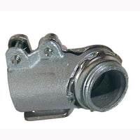 AC-50O-Z/Gedney AC-50 Type AC Squeeze Conduit Connector With Locknut, 1/2 in Trade, 0.78 to 0.94 in Cable Openings, For Use With Armored/FMC Cable, Malleable Iron, Zinc Electroplated
