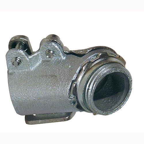 AC-50O-Z/Gedney AC-50 Type AC Squeeze Conduit Connector With Locknut, 1/2 in Trade, 0.78 to 0.94 in Cable Openings, For Use With Armored/FMC Cable, Malleable Iron, Zinc Electroplated