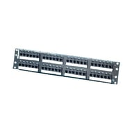 OR-PHD66U48Ortronics® Patch Panel, Cat6, 48 Ports, Panel Mount, Black, 88.9 mm, 3.5 Inch, 31.75 mm