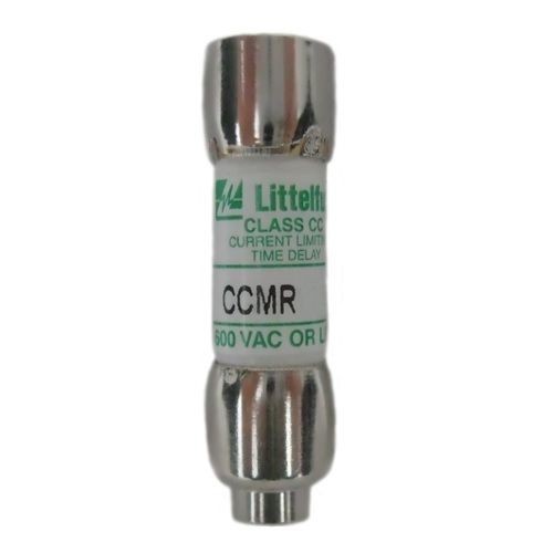 Littelfuse® POWR-GARD® CCMR010.TXP Time Delay Fuse, 10 A, 600 VAC/250 VDC, 20/200 kA Interrupt, CC Class, Cartridge Body