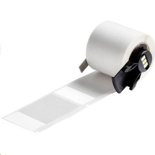PTL-157-427Brady® PTL-157-427 BMP®71 TLS 2200® Colored Rectangular Self-Laminating Write-On Thermal Transfer Label, 2-1/2 in L x 1-1/2 in W, Colored Write-On Area Legend, Clear/White, B-427 Vinyl