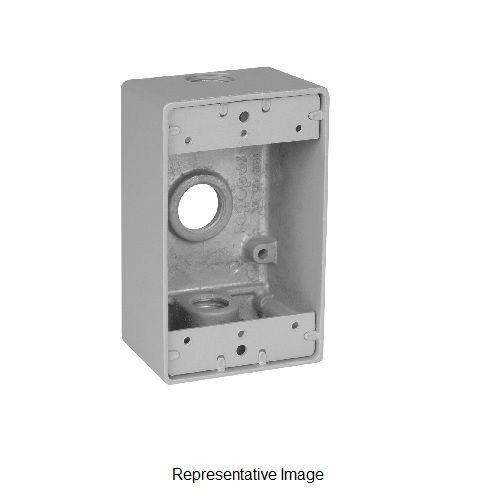 Red Dot® IH3-2 Universal Weatherproof Box, Die Cast Aluminum, 17.3 cu-in Capacity, 1 Gangs, 3 Outlets, 4-9/16 in L x 2-13/16 in W x 2 in D