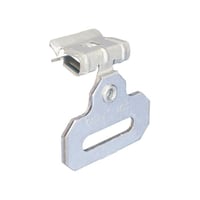 MSS24nVent ERICO MSS24 H-MSS Inline Strap Hanger With Flange Clip, 1/8 to 1/4 in Thk, 200 lb, Steel/Spring Steel