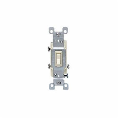 1453-2ELeviton® 1453-2E 3-Way Grounding AC Quiet Toggle Switch, 120 VAC, 15 A, 1/2, 2 hp Power Rating