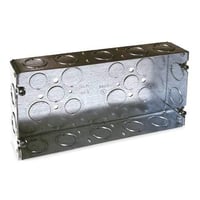RACO® 952 Gang Box, Steel, 60 cu-in Capacity, 3 Gangs, 24 Knockouts