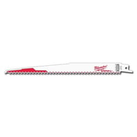 Milwaukee® SAWZALL® 48-01-6036 Heavy Duty High Performance Tapered Back Reciprocating Saw Blade, 9 in L x 3/4 in W, 5 TPI, Bi-Metal Body, Universal/Toothed Edge Tang