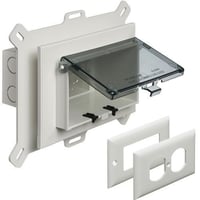 Arlington InBox™ DBHS1C DB Series 1-Piece Low Profile Electrical Box, Plastic, 22 cu-in Capacity, 1 Gangs, 1 Outlets, 7.012 in L x 9.058 in W x 5.16 in H