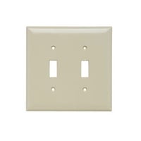 Pass & Seymour® Sierraplex® SPO2-I Jumbo Wallplate, 2 Gangs, 5 in H x 5.31 in W, Thermoplastic, Ivory