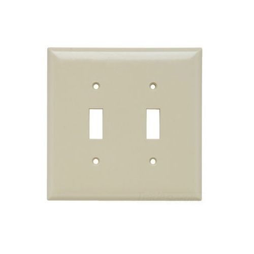 Pass & Seymour® Sierraplex® SPO2-I Jumbo Wallplate, 2 Gangs, 5 in H x 5.31 in W, Thermoplastic, Ivory