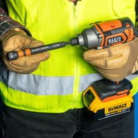 32950Klein® 32950 Magnetic Color-Coded Power Nut Driver, 1/4 to 9/16 in, 7 Pieces, 6.3 in OAL, Ratchet Handle, Steel Alloy