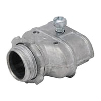Data-Spec SheetMadison Electric L-158 Set Screw x Threaded Duplex Box Connector, 3/8 in Trade, For Use With Flexible Metal Conduit, Die Cast Zinc