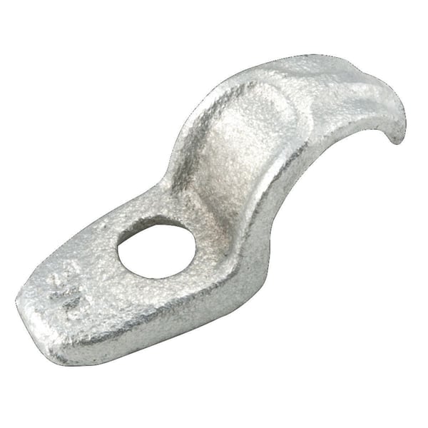 1304RACO® 1304 1-Hole 1-Piece Conduit Strap, 1 in, For Use With Rigid/IMC Conduit, Malleable Iron, Electro-Plated Zinc
