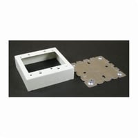 V5748-2Wiremold® 5748-2WH 2-Gang Device Box, 4-3/4 in L x 4-3/4 in W x 1-3/4 in H, Steel, Ivory/White