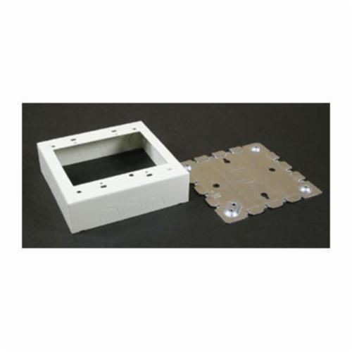V5748-2Wiremold® 5748-2WH 2-Gang Device Box, 4-3/4 in L x 4-3/4 in W x 1-3/4 in H, Steel, Ivory/White