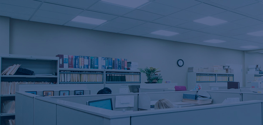 lighitng in an office area