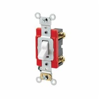1221-2WLeviton® 1221-2W Self-Grounding AC Quiet Toggle Switch, 120/277 VAC, 20 A, 800 W, 1000 VA Power Rating, SP Contact