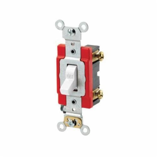 1221-2WLeviton® 1221-2W Self-Grounding AC Quiet Toggle Switch, 120/277 VAC, 20 A, 800 W, 1000 VA Power Rating, SP Contact