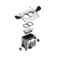 FLBAF101NLArlington FLBAF101NL Adjustable Floor Box With (2) Flip Lids, Plastic, 18.3 cu-in Capacity, 1 Gangs, 4.646 in L x 4 in W x 4.047 in H