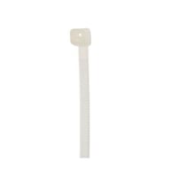 NSI 750 1-Piece Bent Tail Cable Tie, 7-1/2 in L x 0.187 in W x 0.052 in THK, Nylon 6.6, Natural