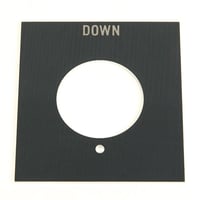 Allen-Bradley 800H-Y33 800H PB Legend Plate, Type 7&9, Standard Size, OPEN-OFF-CLOSE, Grey, Class I Div. 1 Application
