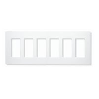 PJ6VEATON Arrow Hart™ Eaton Wiring Devices PJ6V Medium Size Toggle Switch Wallplate, 6 Gangs, 4.87 in H x 12.18 in W, Polycarbonate, Ivory
