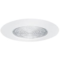 Elite Lighting AF605WH Fresnel Shower Trim, 8 in OD, Incandescent Lamp, For Use With EZ6IC-AT, EZ6RIC-AT 6 in Housing, Metal