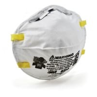 71001327423M™ 051138-46457 8210 Cup Style Disposable Particulate Respirator With Adjustable Nose Clip, Standard, Resists: Non-Oil Dust and other Particles