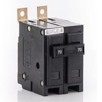 BAB2070EATON QuickLag® BAB2070 Type BAB Miniature Circuit Breaker, 120/240 VAC, 70 A, 10 kA Interrupt, 2 Poles, Non-Interchangeable Thermal Magnetic Trip