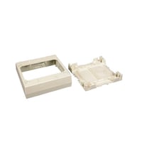 Wiremold® 2347-2-WH 2-Gang Non-Metallic Straight Device Box, 4-3/4 in L x 4-7/8 in W x 1-3/8 in H, PVC, White