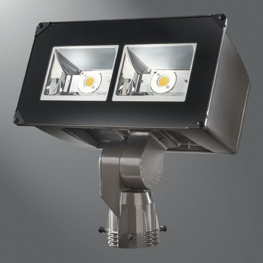 NFFLD-C25-SLumark Outdoor Night Falcon™ NFFLD-C25-S Rectangular Floodlight, (2) LED Lamp, 85 W Fixture, 120 to 277 VAC, Carbon Bronze Housing