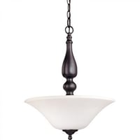 60/1848SATCO® 60/1848 DuPont Transitional Hanging Pendant Light Fixture, (3) A19 Incandescent Lamp, 120 VAC, Dark Chocolate Bronze Housing
