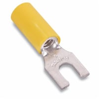RC2223Sta-Kon® RC10-8FL RC Series Insulated Fork Terminal, 12 to 10 AWG Conductor, 1 in L, Brazed Seam/Serrated Barrel, Copper, Yellow