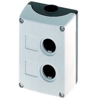 Siemens 3SB3802-0AA3 Blank Pushbutton Enclosure, NEMA IP65, -25 to 70 deg C, Plastic, Gray