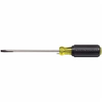 Klein® 605-4B Wire Bending Screwdriver, 1/4 in Cabinet Point, Steel Shank, 8-11/32 in OAL, Acetate Handle, Polished Chrome, ANSI/ASME Specified