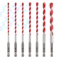48-20-9052Milwaukee® 48-20-9052 SHOCKWAVE™ Masonry Single Ended Drill Bit Set, 5/32 in Min Drill Bit, 3/8 in Max Drill Bit, 7 Pieces, For Use With Hammer Drill Drivers, Carbide