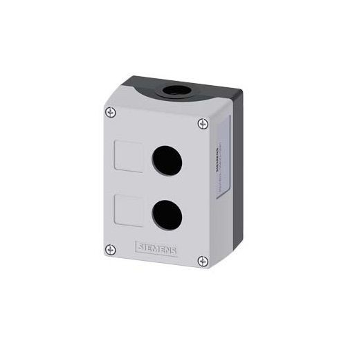 3SU18020AA000AB1Siemens SIRIUS 3SU18020AA000AB1 2-Hole Pushbutton Enclosure With 2 Control Point, 85 mm W x 64 mm D, NEMA 1/2/3/3R/4/4X/12/13 NEMA Rating, Plastic