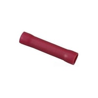 IDEAL® 83-9281 Insulated Vinyl Butt Splice, 22 to 18 AWG Conductor, 0.986 in L, Shouldered Barrel, Brass, Red