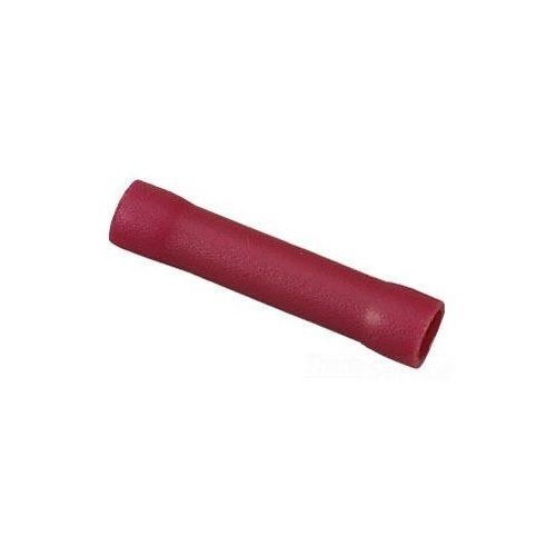 IDEAL® 83-9281 Insulated Vinyl Butt Splice, 22 to 18 AWG Conductor, 0.986 in L, Shouldered Barrel, Brass, Red