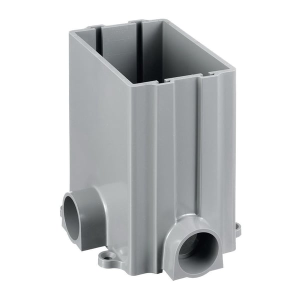 PREMISE WIRING PFBRG1 Fully Adjustable Floor Box With Metal Covers, Plastic, 85.8 cu-in, 1 Gangs, 4 Knockouts