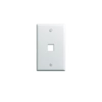 On-Q® WP3401WH Classic Vertical Orientation Keystone Wallplate, 1 Gangs, 1 Ports, Insert Module, Surface Mount, Plastic